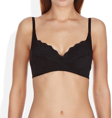 

Pink Pearl Women's Full Coverage Non Padded Bra(Black)