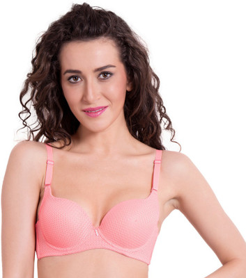 PAVVOIN Pro Women Push-up Lightly Padded Bra(Orange)