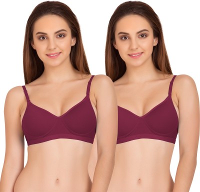 TWEENS by Belle Lingeries Magenta Padded Sleek Look Seamless Women T-Shirt Lightly Padded Bra(Maroon)