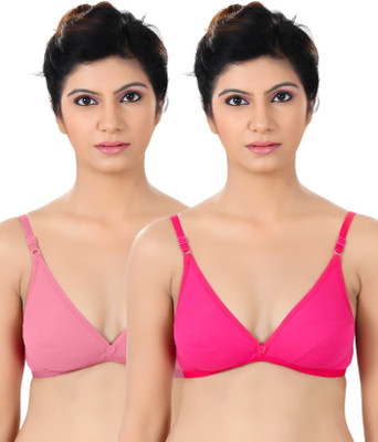 

S4S Women's Push-up Non Padded Bra(Pink, Pink), Light pink;pink