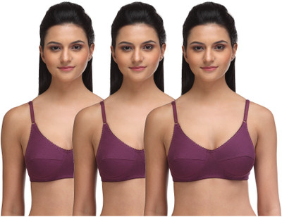 

Fashigo Women's Full Coverage Non Padded Bra(Purple)
