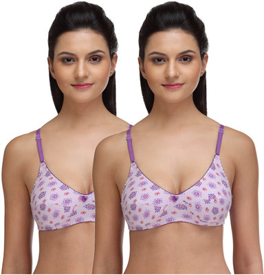 

Fashigo Women's Full Coverage Non Padded Bra(Purple)
