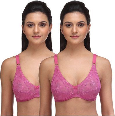 

Fashigo Women's Full Coverage Bra(Pink)