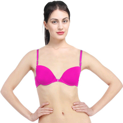PrettyCat Women Push-up Lightly Padded Bra(Pink)