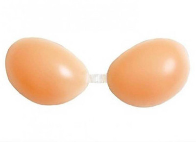 

Fabme Women's Stick-on Non Padded Bra(Brown), Skin