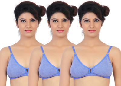 

Fabme Women's Full Coverage Non Padded Bra(Blue)