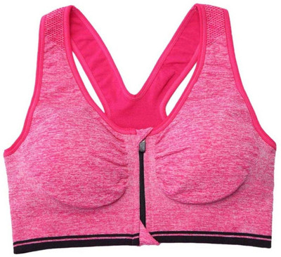 KavJay's by Intense Running Yoga with Front Closure Padded Women Sports Lightly Padded Bra(Pink) KavJay's by Intense Running Yoga with Front Closure Padded Women Sports Lightly Padded Bra(Pink)
