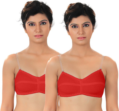 

Fabme Women's T-Shirt Non Padded Bra(Red)
