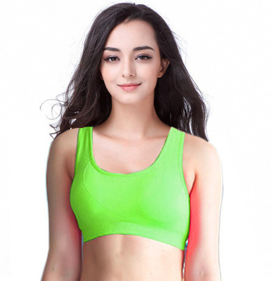 

PrivateLifes Women's Sports Lightly Padded Bra(Green)