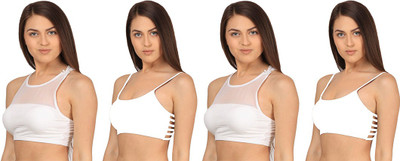 

Gold Dust Styles Girls Padded Bra Girl's Sports Bra(White, Multicolor