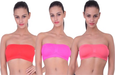 Piftif Women Bandeau/Tube Non Padded Bra(Multicolor)