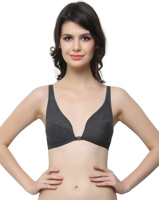 Clovia Women Plunge Non Padded Bra(Black)