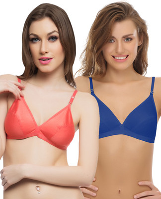 Clovia Clovia Pack Of 2 Non Padded Wirefree Bra In Cotton Women Full Coverage Non Padded Bra(Multicolor) Clovia Clovia Pack Of 2 Non Padded Wirefree Bra In Cotton Women Full Coverage Non Padded Bra(Multicolor)