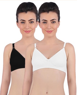 Sonari Mothercare Women Maternity/Nursing Non Padded Bra(White, Black)