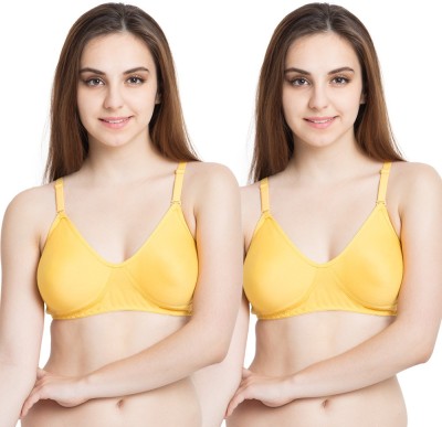 TWEENS by Belle Lingeries Non-Padded Women Full Coverage Bra(Yellow)