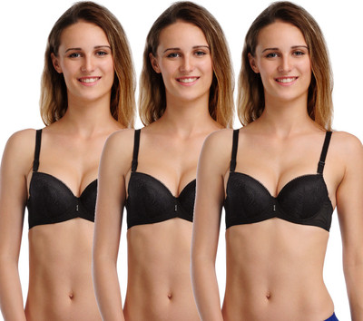 

Two Dots Women's Push-up Lightly Padded Bra(Black)