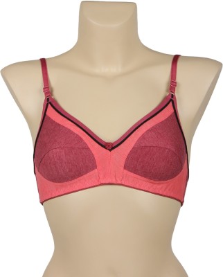 JSR Paris Beauty Dual Tone Women Full Coverage Non Padded Bra(Maroon, Pink)