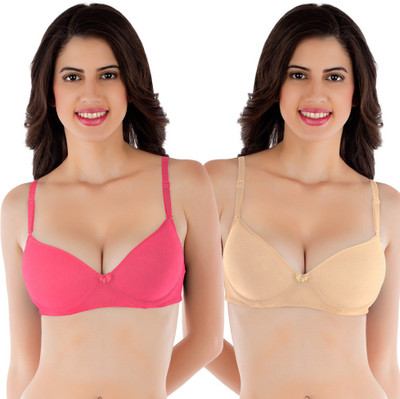 TWEENS by Belle Lingeries Push-Up Underwire Women Push-up Lightly Padded Bra(Pink, Beige) TWEENS by Belle Lingeries Push-Up Underwire Women Push-up Lightly Padded Bra(Pink, Beige)
