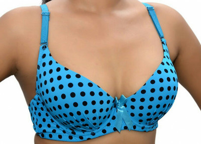 PAVVOIN by Binnys Women Push-up Lightly Padded Bra(Light Blue)