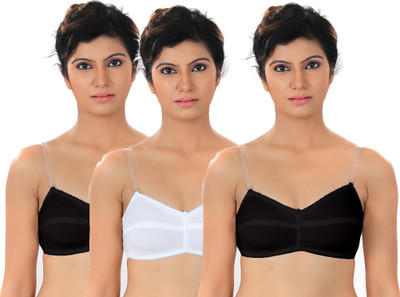 

Fabme Secret Straps Women's T-Shirt Non Padded Bra(Black, White