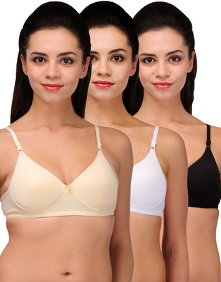

Urbaano Malika Women's T-Shirt Heavily Padded Bra(Black, Beige, White