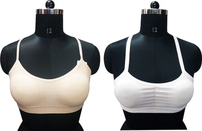 

Gold Dust Celebrity Style Girls Sports Bra Girl's Sports Bra(White, Beige, Multicolor