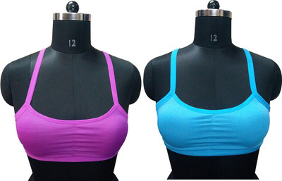 

Gold Dust Celebrity Style Girls Sports Bra Girl's Sports Bra(Pink, Blue, Multicolor