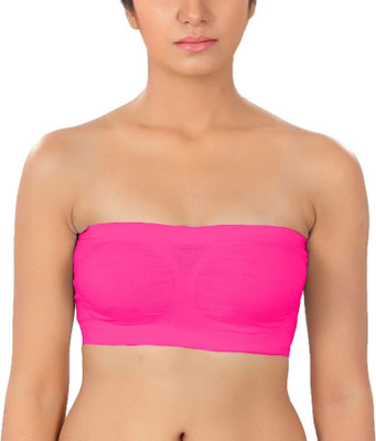 Airsonfab Women Tube Non Padded Bra(Pink) Airsonfab Women Tube Non Padded Bra(Pink)