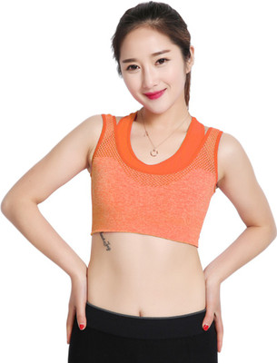 

Gold Dust Style Girls Sports Padded Bra Girl's Sports Bra(Orange