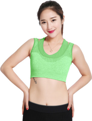 

Gold Dust Style Girls Sports Padded Bra Girl's Sports Bra(Green