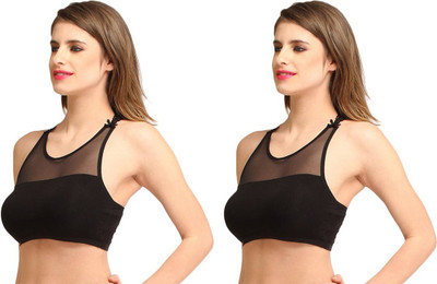 

Gold Dust Styles Girls Padded Bra Girl's Sports Bra(Black, Multicolor