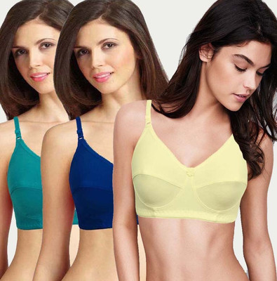 

Teeny Bopper Creation Women's Full Coverage Bra(Green, Blue, Yellow, Blue;green;yellow