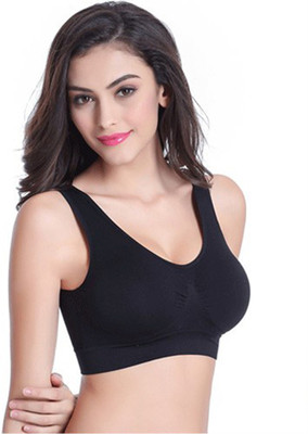Spangel Enterprise Everyday Multipurpose Women Sports Non Padded Bra(Black)