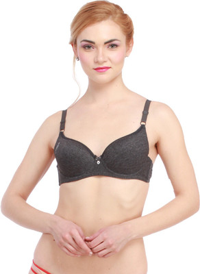

Glus by Glupick Women's T-Shirt Lightly Padded Bra(Grey), Carbon grey