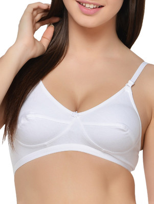 

Fabme White Women's T-Shirt Non Padded Bra(White