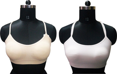 

Gold Dust Celebrity Style Girls Sports Bra Girl's Sports Bra(Beige, Blue, Multicolor