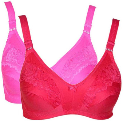 

Teeny Bopper Women's Full Coverage Bra(Multicolor), Dark pink;red