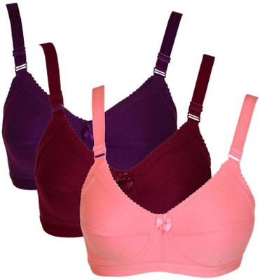 

Teeny Bopper Fashion Women's Minimizer Bra(Multicolor, Carrot red;mehroon;purple