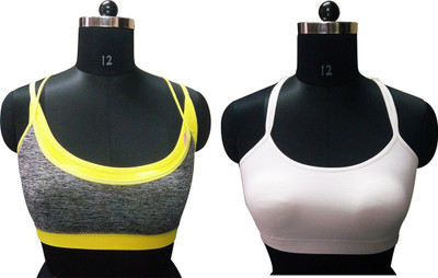 

Gold Dust Celebrity Style Girls Sports Bra Girl's Sports Bra(Multicolor