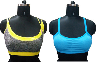 

Gold Dust Celebrity Style Girls Sports Bra Girl's Sports Bra(Multicolor