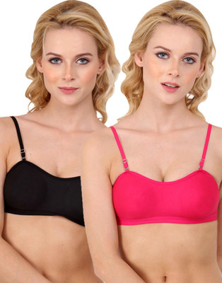 

Urbaano Women's T-Shirt Non Padded Bra(Pink, Black, Pink_2