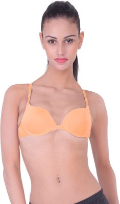 PrettyCat Women Push-up Heavily Padded Bra(Orange)