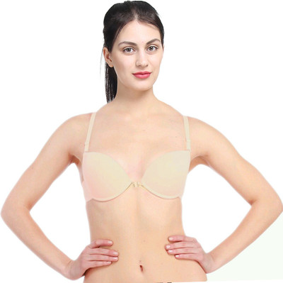PrettyCat Women Push-up Heavily Padded Bra(Beige)