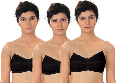 

Fabme Women's T-Shirt Non Padded Bra(Black)
