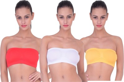 Piftif Women Bandeau/Tube Non Padded Bra(Multicolor)