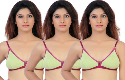 

Fabme Women's Full Coverage Non Padded Bra(Green)