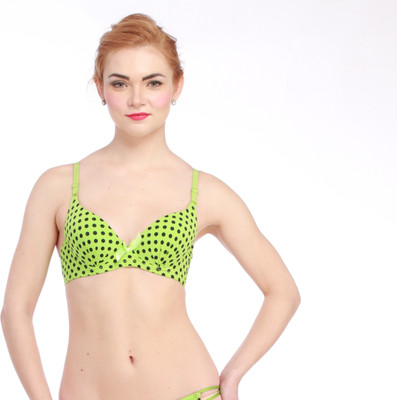 

Glus by Glupick Women's Push-up Lightly Padded Bra(Green)