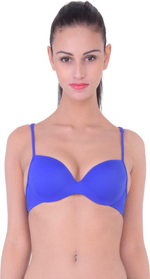 

PrivateLifes Perfect Everyday Women's T-Shirt Lightly Padded Bra(Blue