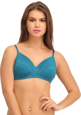 Clovia Women Full Coverage Non Padded Bra(Green)