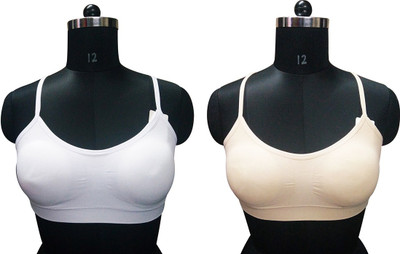 

Gold Dust Celebrity Style Girls Sports Bra Girl's Sports Bra(Beige, White, Multicolor